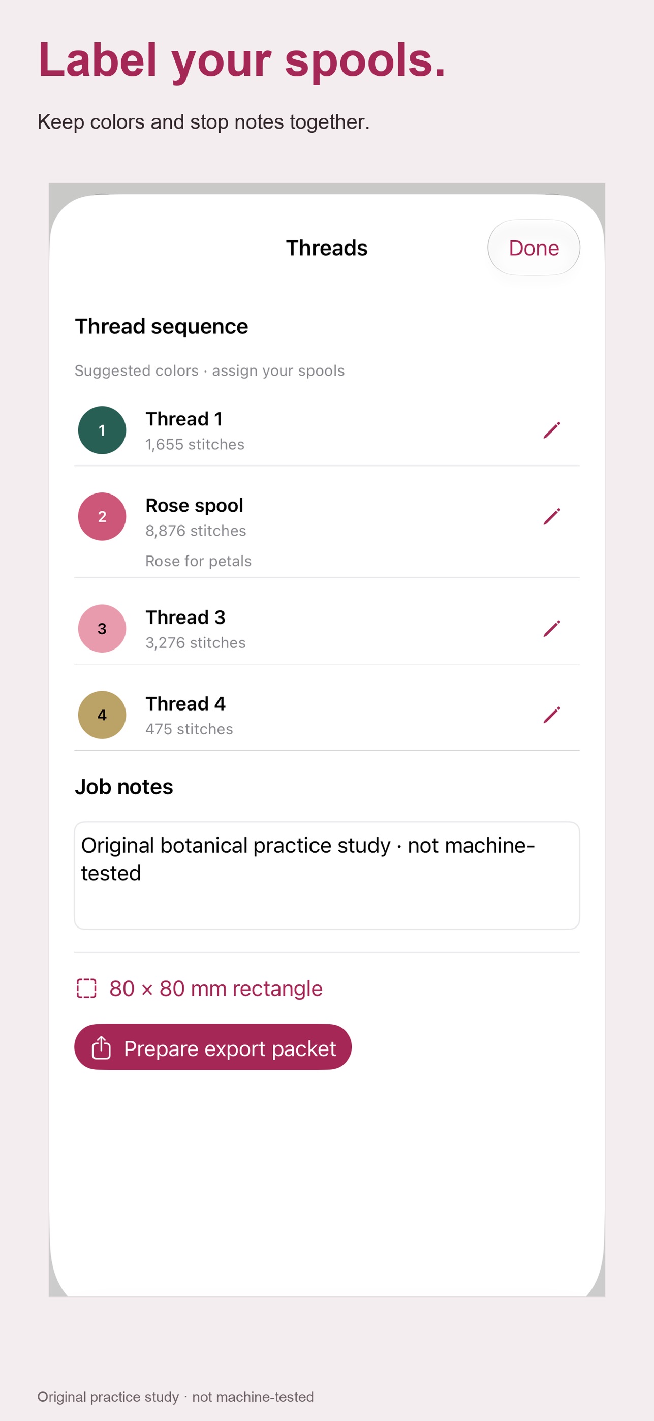 Screenshot 3 of Twillume Stitch Proof