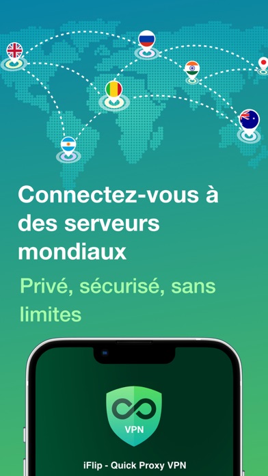 Screenshot #2 pour iFlip: VPN rapide et sécurisé