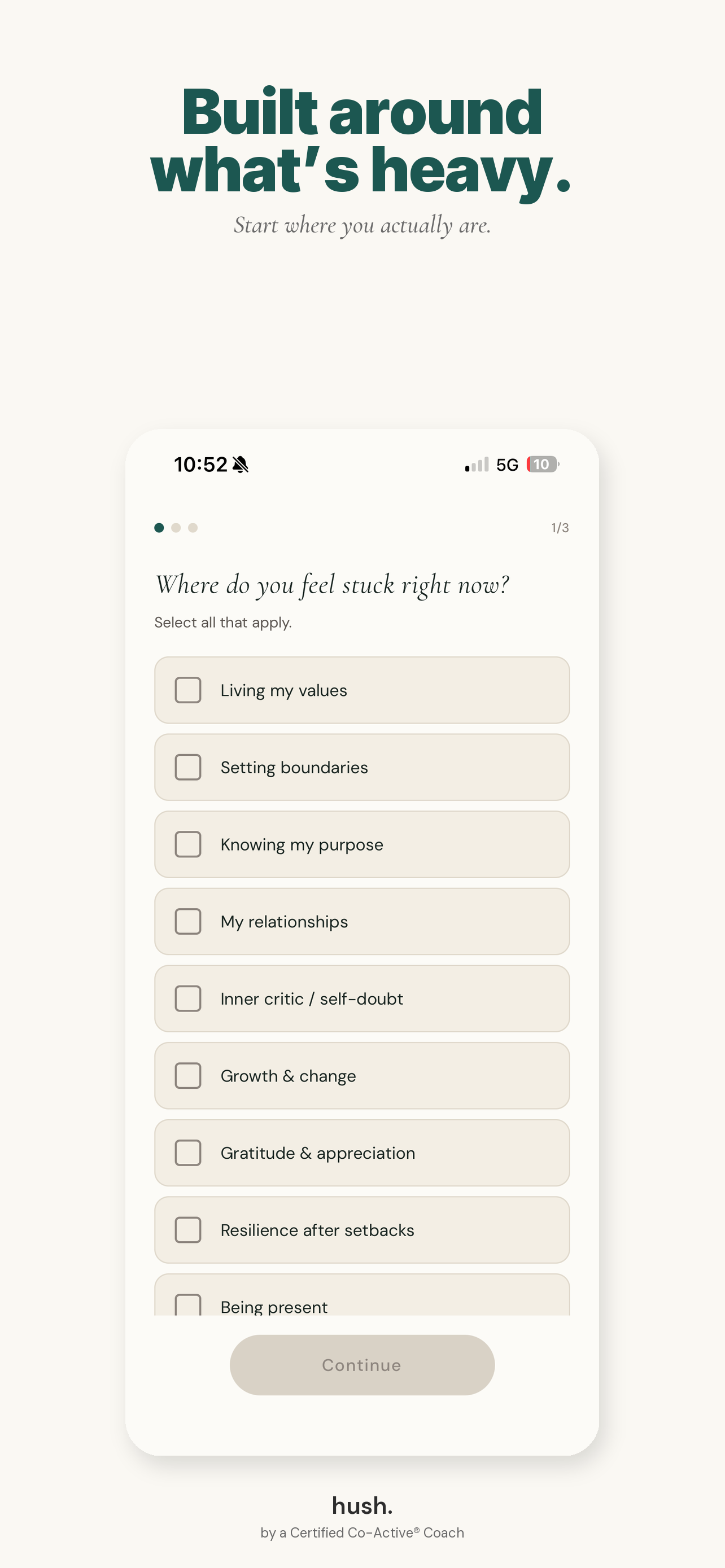 Hush · Daily Journal