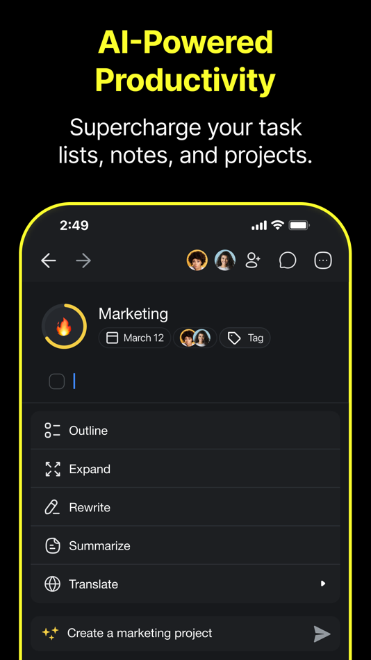 #1. Taskade - AI Agents, Chat Bots (iOS) By: Taskcade Inc.