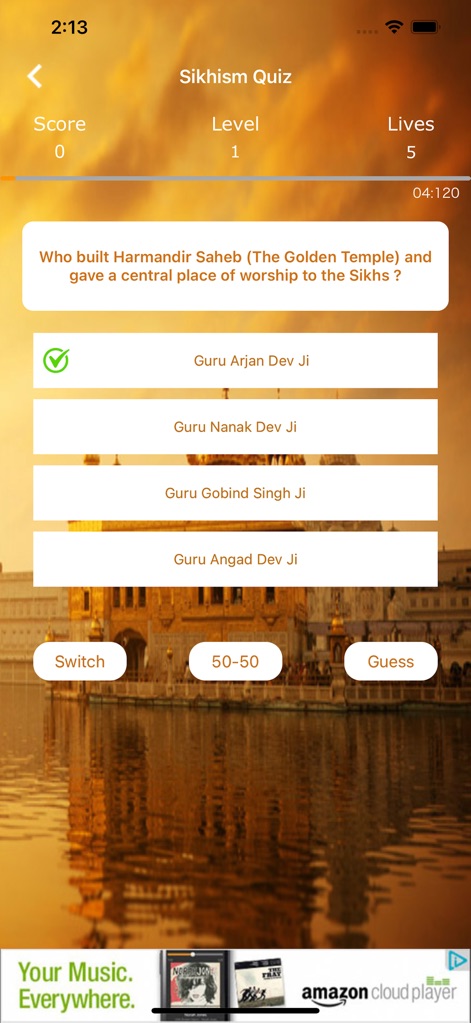 iNitnem Pro - initnem-pro-sikhism-quiz-interface