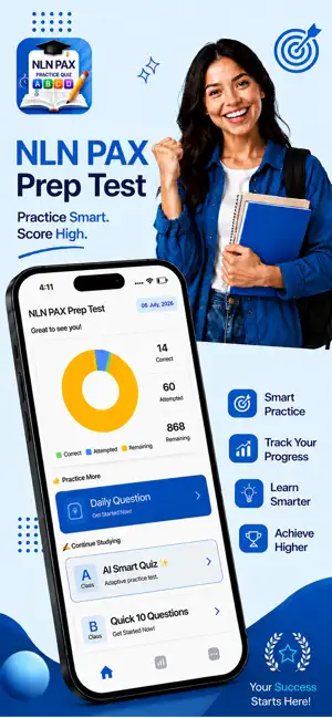 NLN PAX Exam Practice Test screenshot 1