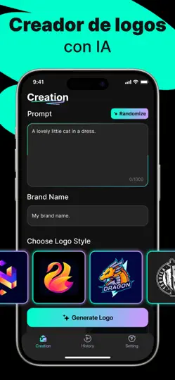 Captura de pantalla de Logo Maker - Diseño IA en iPhone 2