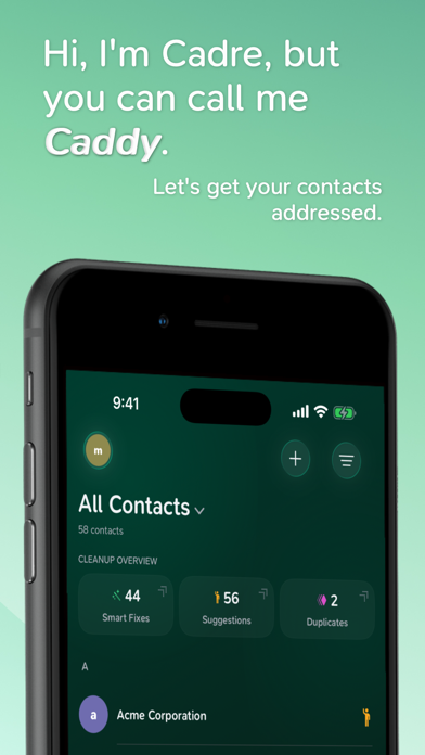 Cadre Contacts screenshot
