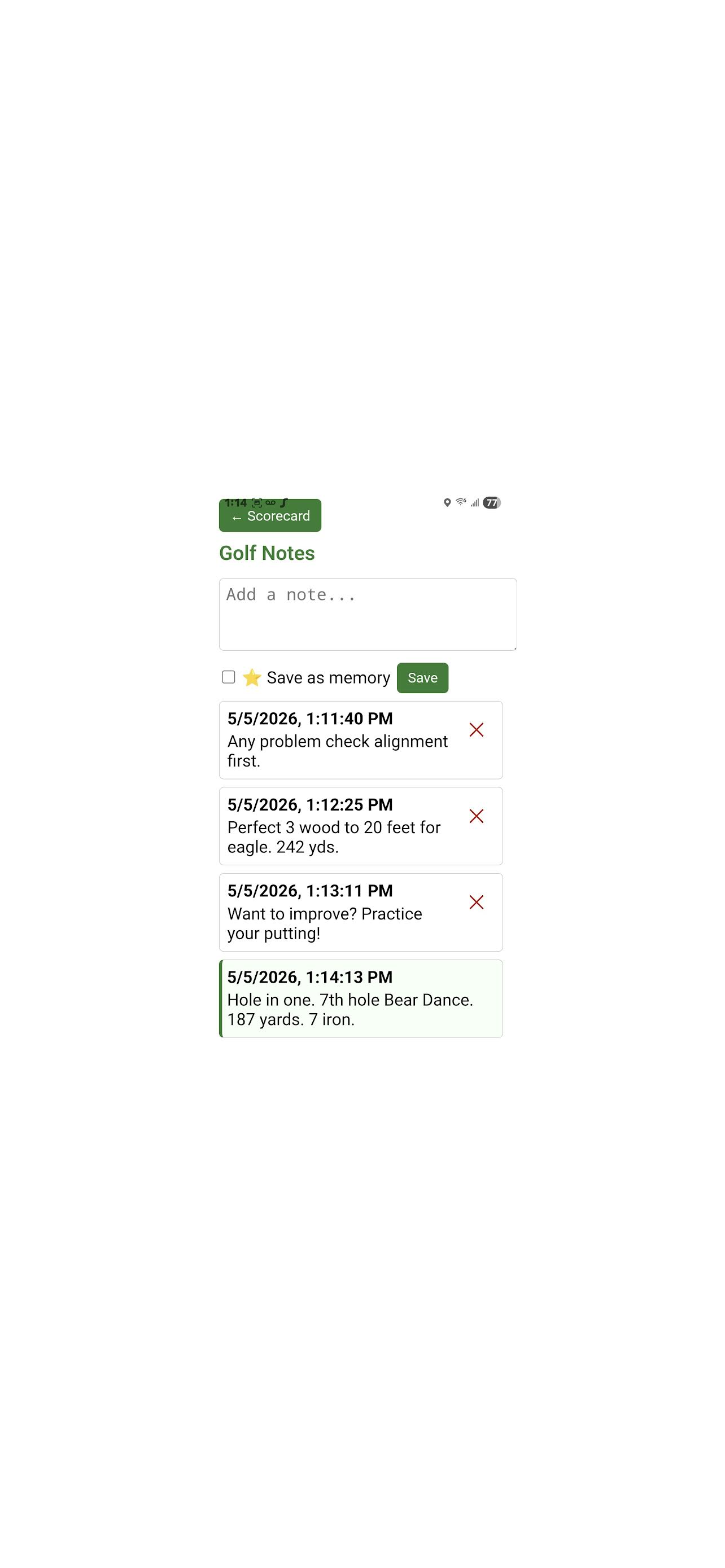 GolfSolo App screenshot 7