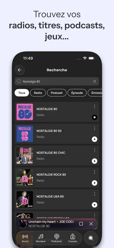 Nostalgie FM, Radio & Podcast screenshot 4 of 8