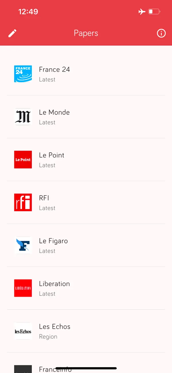 Screenshot #1 pour French Papers