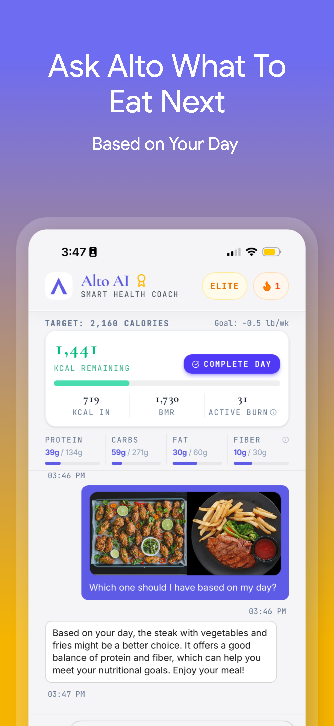 Alto AI: Food & Health Coach screenshot 3