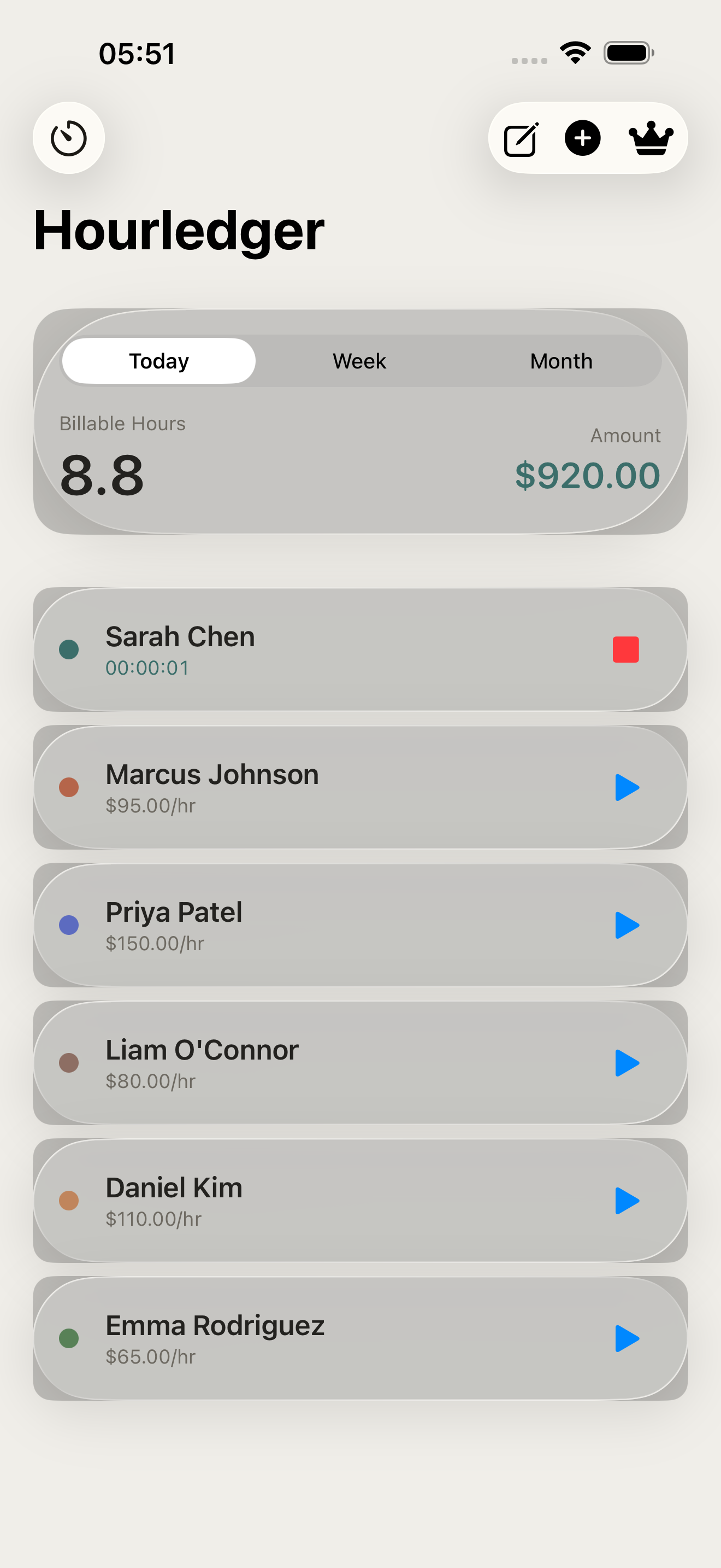 Hourledger: Billable Hours screenshot 2
