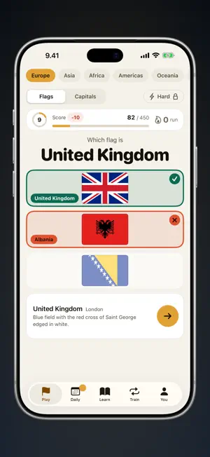 Master of Flags: World Quiz screenshot 1