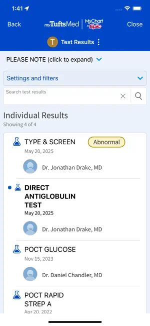 myTuftsMed screenshot 3
