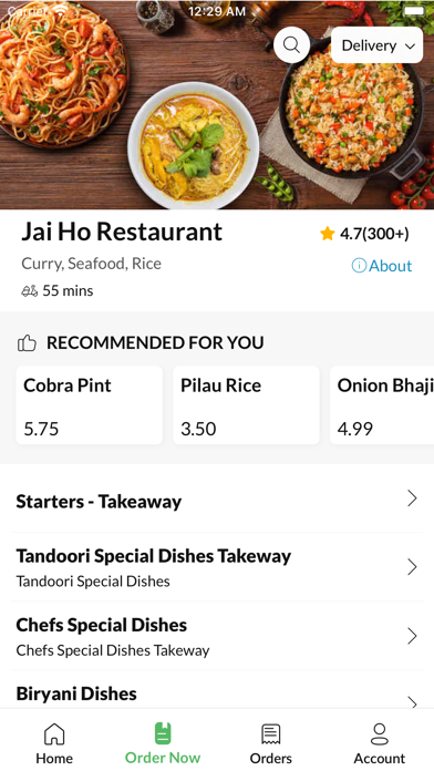 Jai Ho Restaurant Screenshot