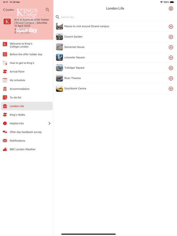 Screenshot #5 pour King's Open Days