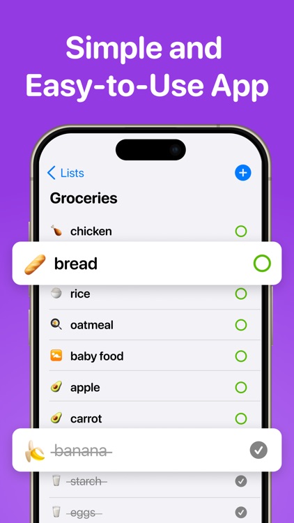 Shared Shopping Grocery List