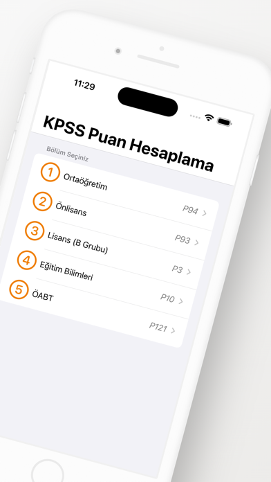 KPSS - Puan Hesaplama Screenshot