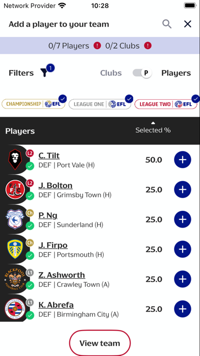 Fantasy EFL Official Screenshot