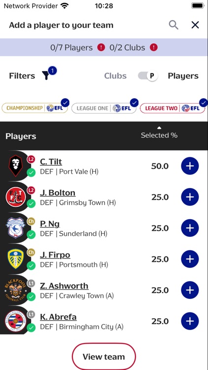 Fantasy EFL Official screenshot-3