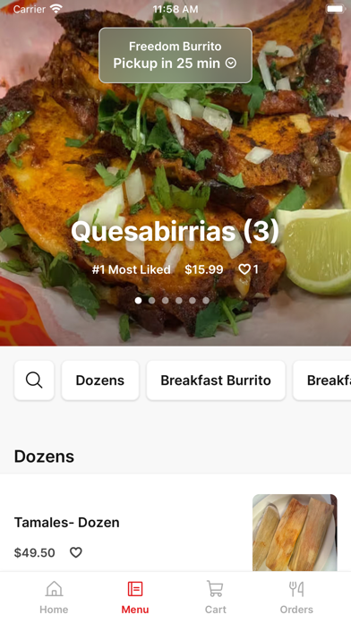 Freedom Burrito iPhone screenshot 2 - Food & Drink app