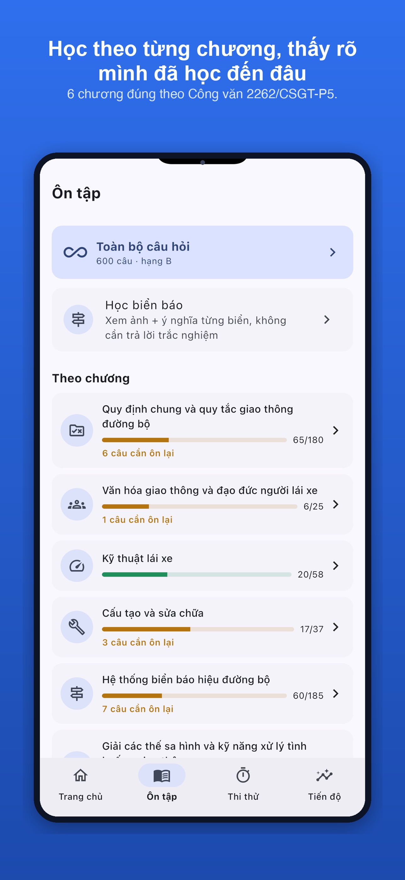 Screenshot 1 of Ôn thi GPLX - Thi thử 600 câu