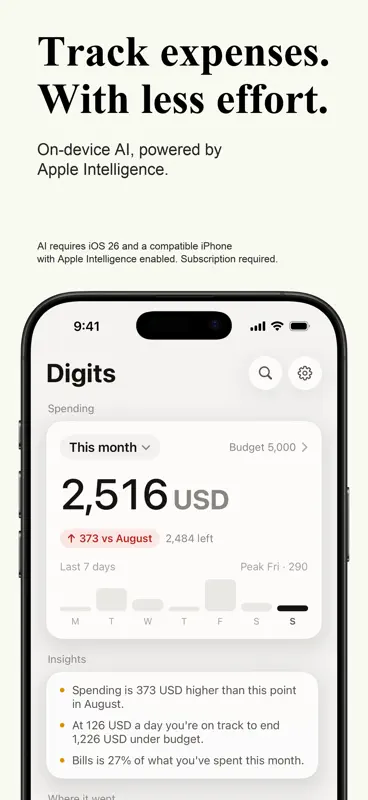 Expense Tracker - Digits AI screenshot 1 of 9