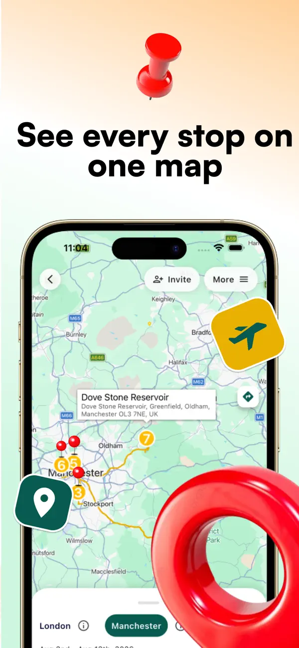 Screenshot #2 pour Packy AI: Trip Planner & Map