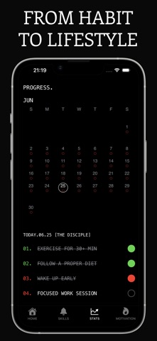 Xhard : discipline with habits iPhone screenshot