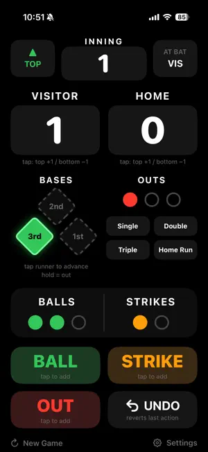 Bleacher Scorekeeper screenshot 1