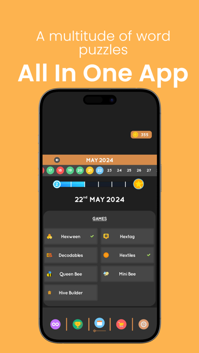 HexaBee - Word Games Screenshot