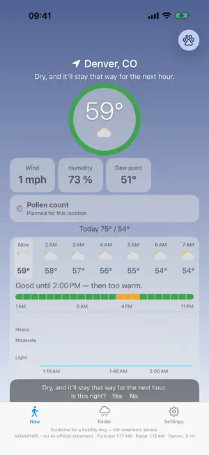 PawWeather – Rain Radar screenshot 1