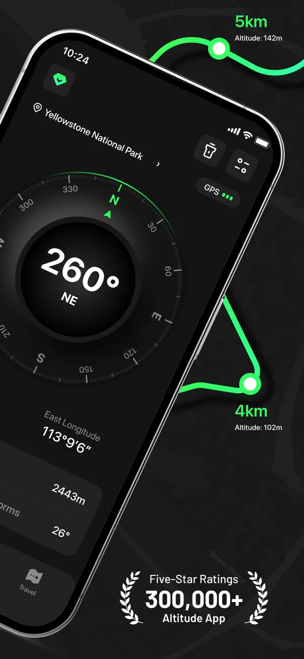 Screenshot #2 pour Boussole: Altitude & Altimètre