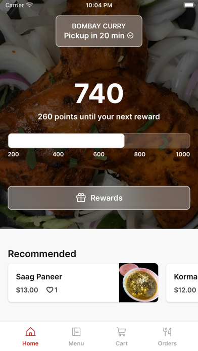 Bombay Curry iPhone screenshot 1 - Food & Drink app