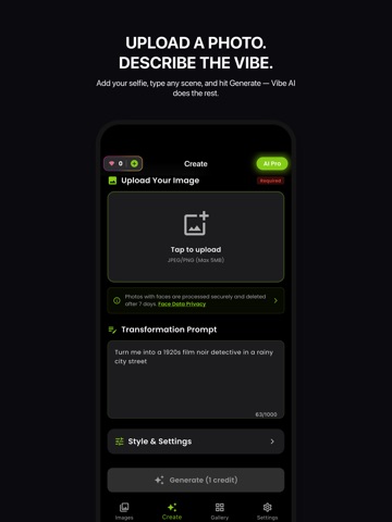 AI Photo & Avatar – Vibe AI iPad screenshot