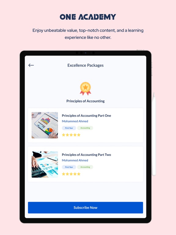 One Academy - وان اكاديمى iPad screenshot 3 - Education app
