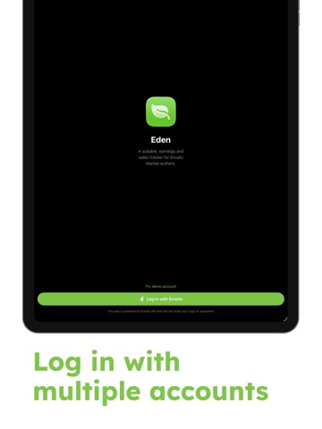 Eden - Envato Sales Tracker iPad screenshot