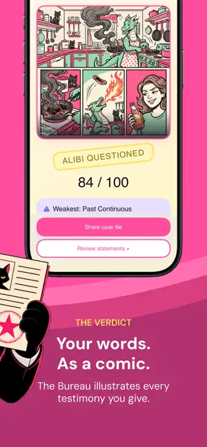 Alibi: English Grammar Game screenshot 2