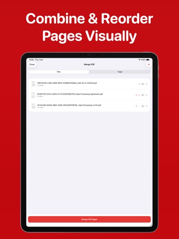 Merge PDF - PDF Combiner iPad screenshot