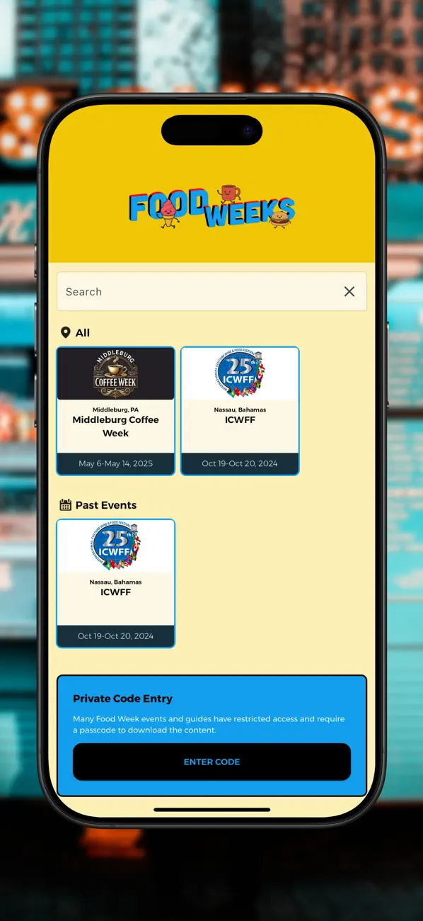 Screenshot #1 pour Food Weeks