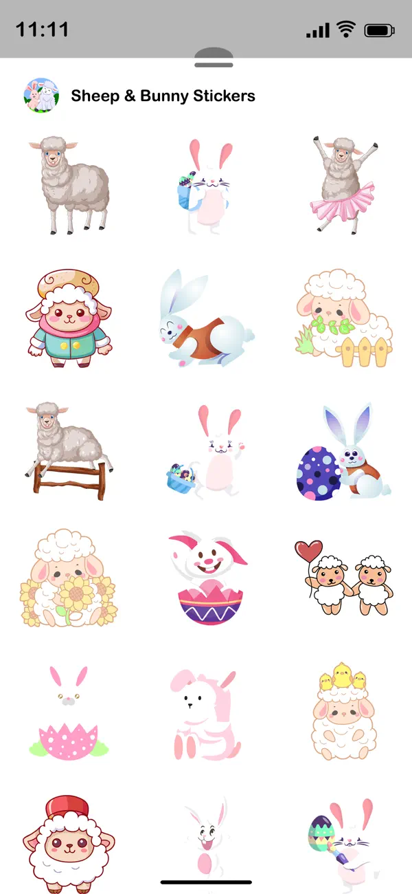 Screenshot #3 pour Sheep & Bunny Stickers