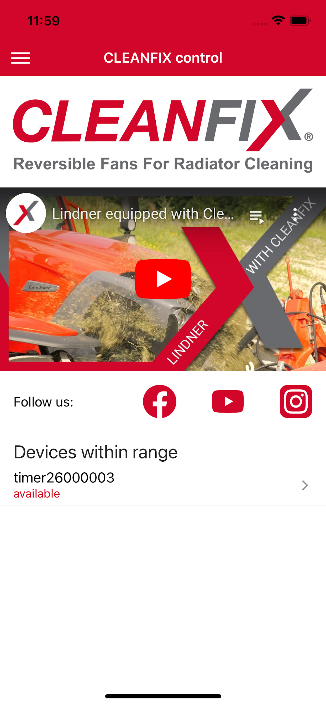 CLEANFIX control