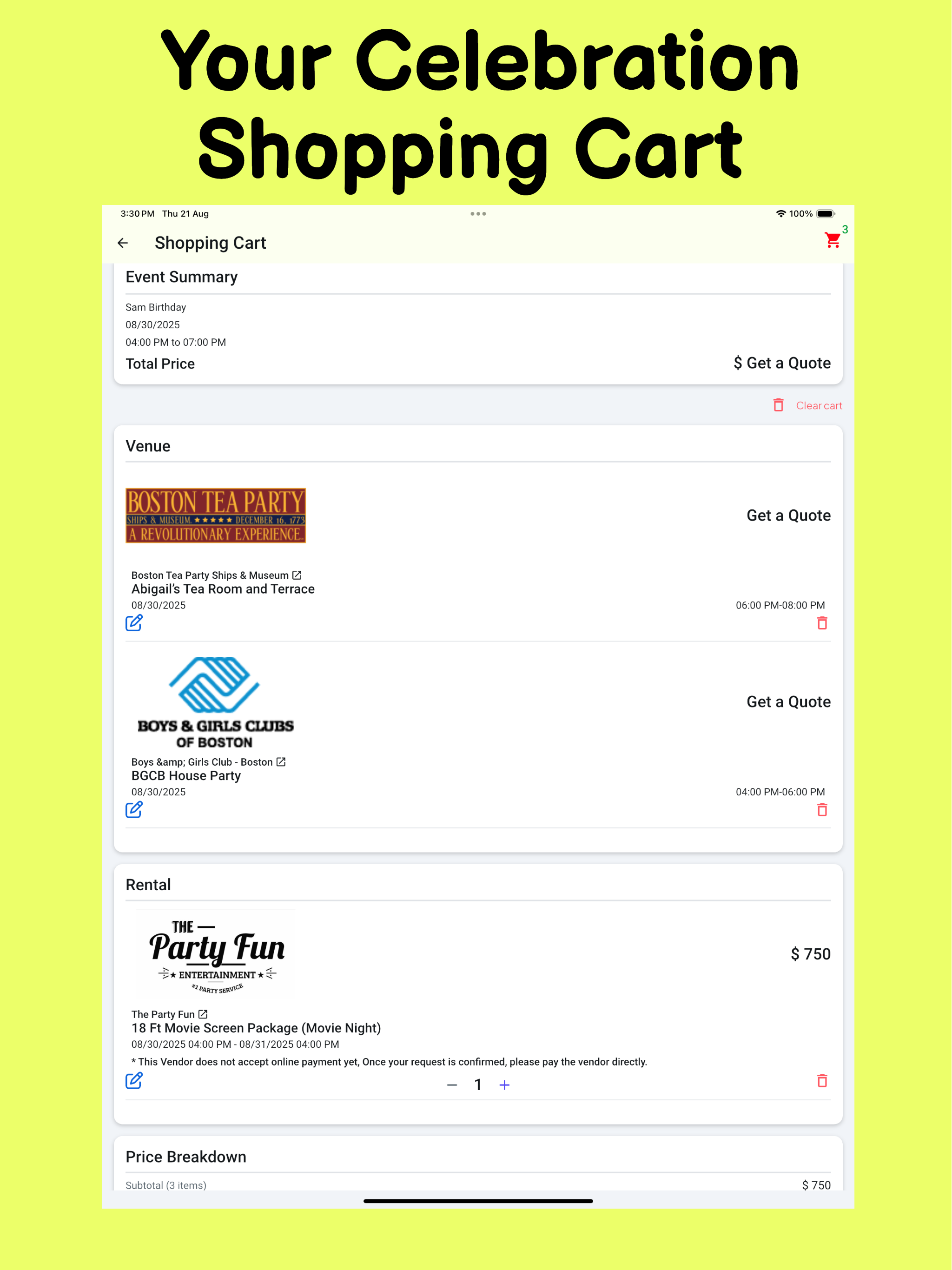 Celebratix App screenshot 11