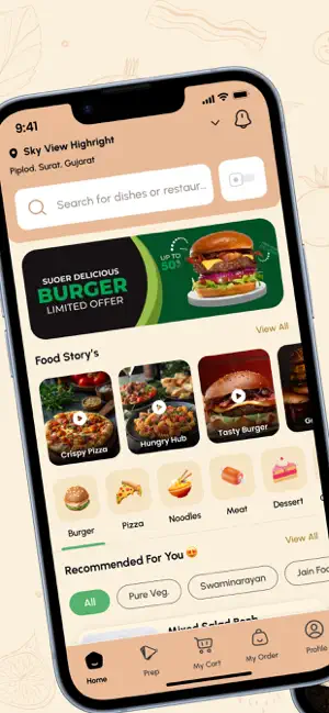 Winngs: Food Delivery Surat iPhone screenshot 1