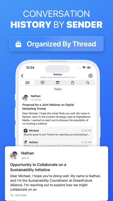 ChatInbox: Chat-Style Email Screenshot