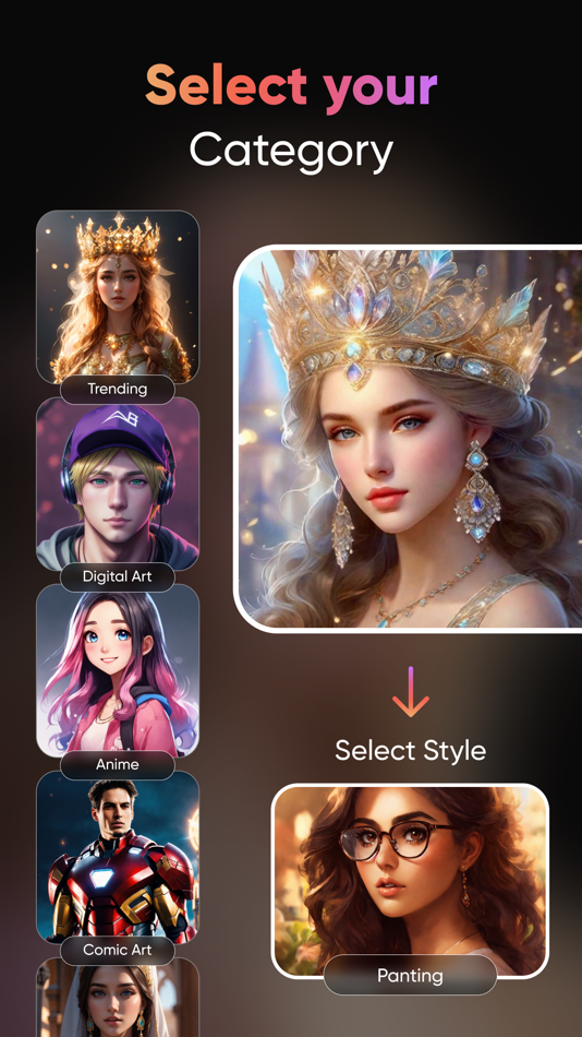 #3. iAvatar : AI Art Generator (iOS) 由: Nikhil Viradiya