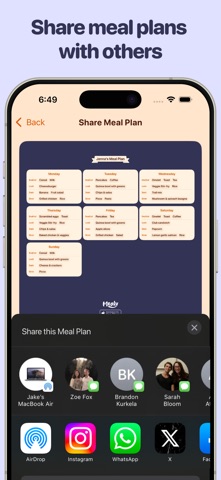 Weekly Meal Planner - Mealy screenshot