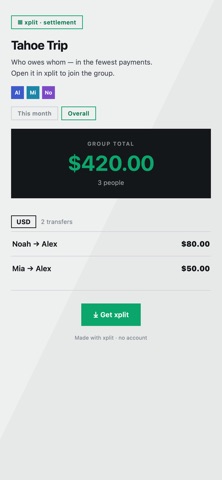Xplit: Group Expense Splitter Screenshot 6 of 6