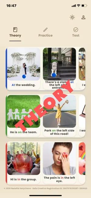 ENGLISH AT ON IN. PREPOSITIONS screenshot 2