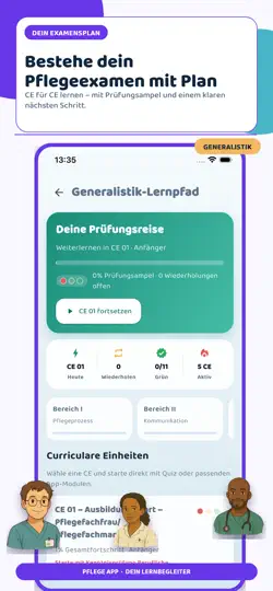 Screenshot von Pflege Examen: Quiz & Lernen auf dem iPhone 2