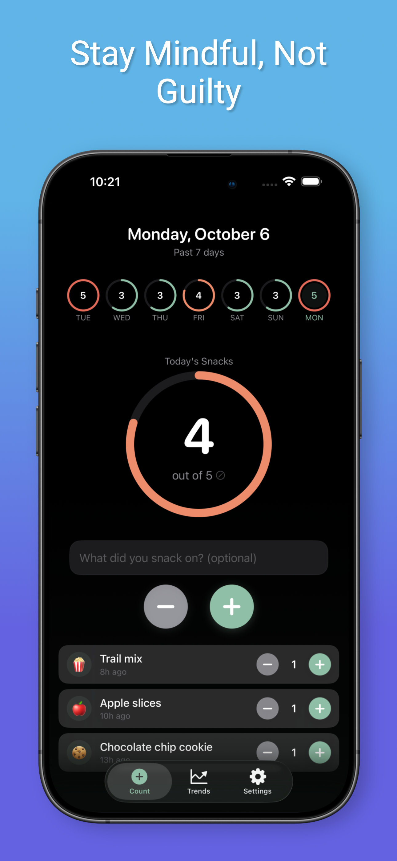 Snack Count: Simple Food Log screenshot 4