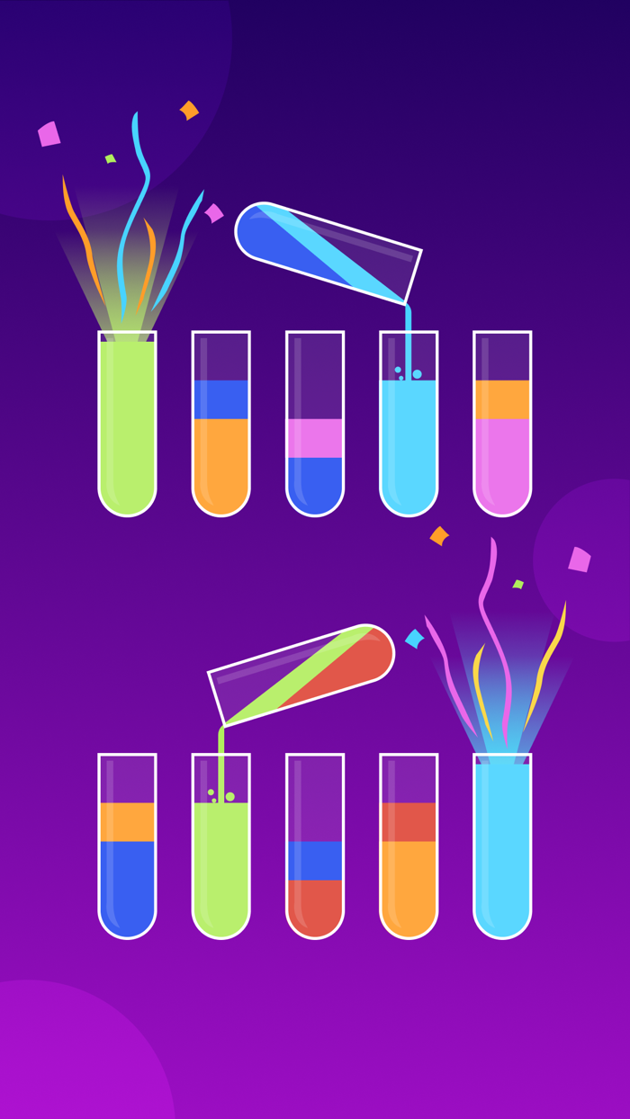 цветная вода игра - ватер пазл