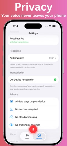 Voice Notes - Transcribe Audio Screenshot 4 of 5
